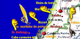 La carte portugaise. Carte du pays.